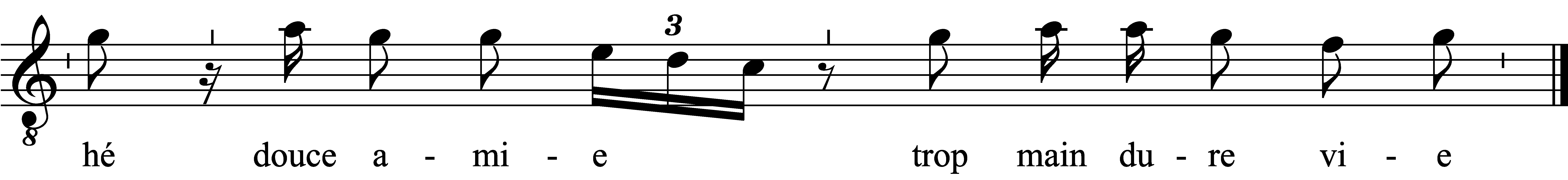 Refrain musical notation